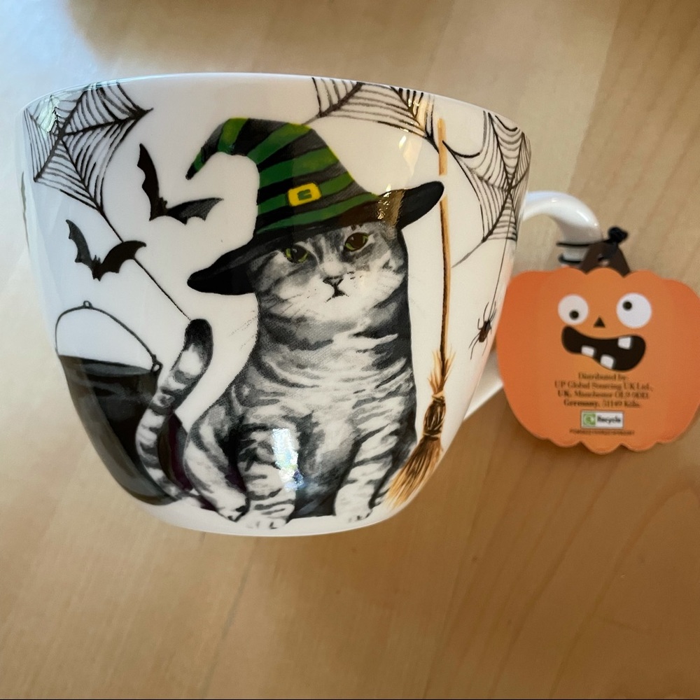 Portobello Design Creepy Cat Halloween Cup Mug New